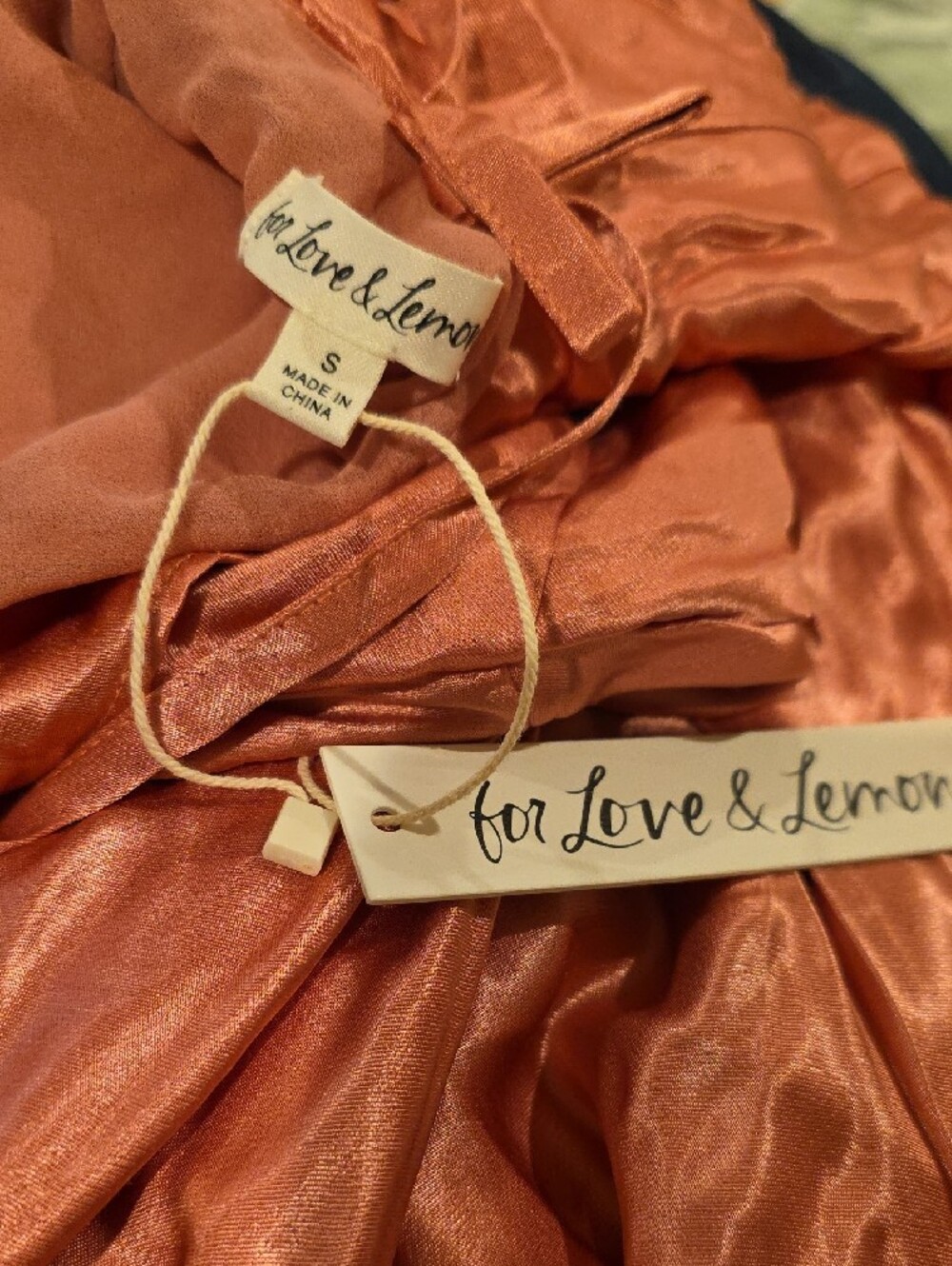NWT $319 FOR LOVE AND LEMONS JEWEL SATIN MAXI DRESS IN PINK #2 SIZE S - Picture 9 of 11